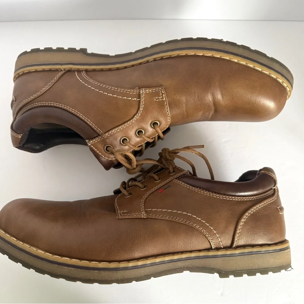 IZOD Men's Lewis Memory Foam Oxford Shoes Brown Size 10M